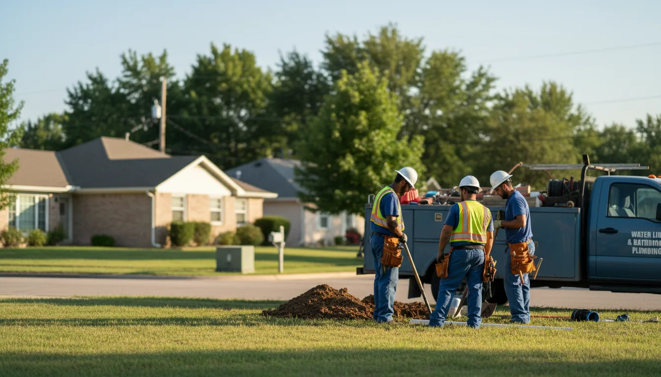 Residential water line and bathroom plumbing service in Estancia, NM